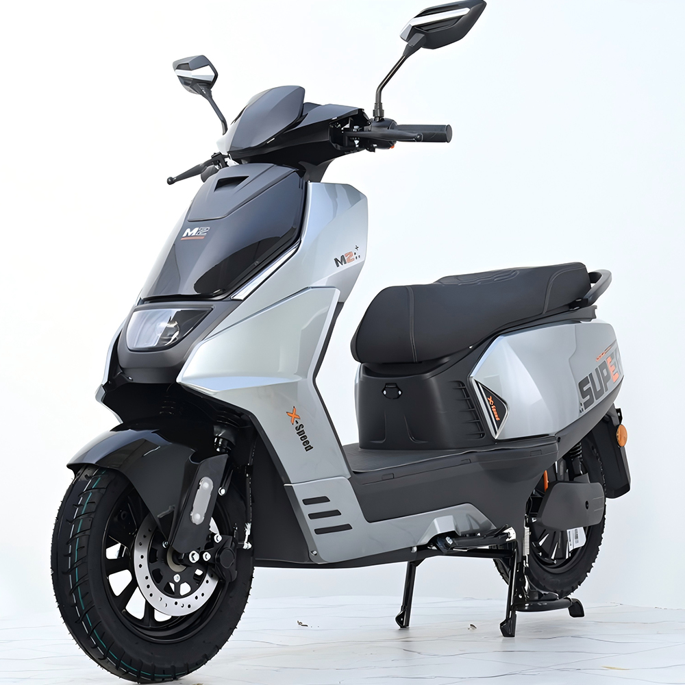 M2  1500W 12 Inch Electric Motorcycle M2, 60V/72V 20-32AH Lead Acid/Lithium Battery E-Scooter, 50-60km/h High Speed Commuter E-Moped with Disc Brake & Full LED Light