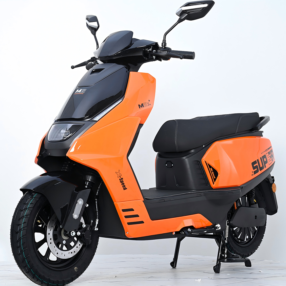 M2  1500W 12 Inch Electric Motorcycle M2, 60V/72V 20-32AH Lead Acid/Lithium Battery E-Scooter, 50-60km/h High Speed Commuter E-Moped with Disc Brake & Full LED Light
