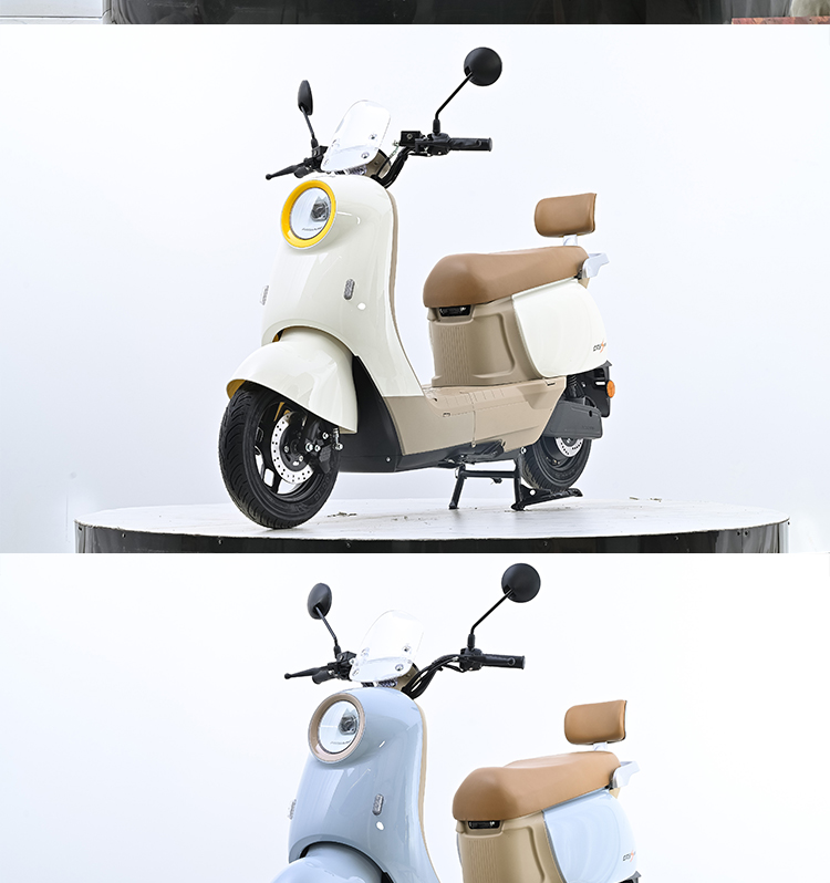 Q3 Electric Scooter 10 Inch, 48V/60V/72V 20AH Lead Acid/Lithium Battery E-Moped, 50-60km/h High Speed Motorcycle with Bluetooth, Reverse Function & Full LED Light